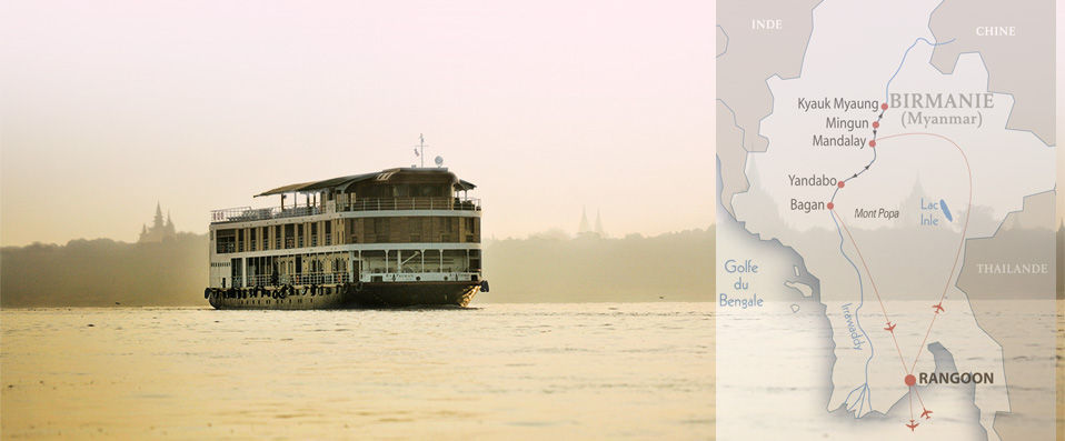 Croisière Au coeur de la Birmanie - Croisière exceptionnelle de 12 jours/11 nuits au cœur de la Birmanie. - Bagan & Mandalay - Birmanie