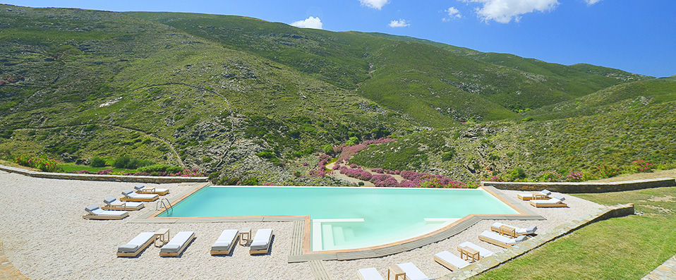 Aegea Blue Cycladic Resort ★★★★ - Luxury villas overlooking the ancient landscape of Andros. - Andros Island, Greece