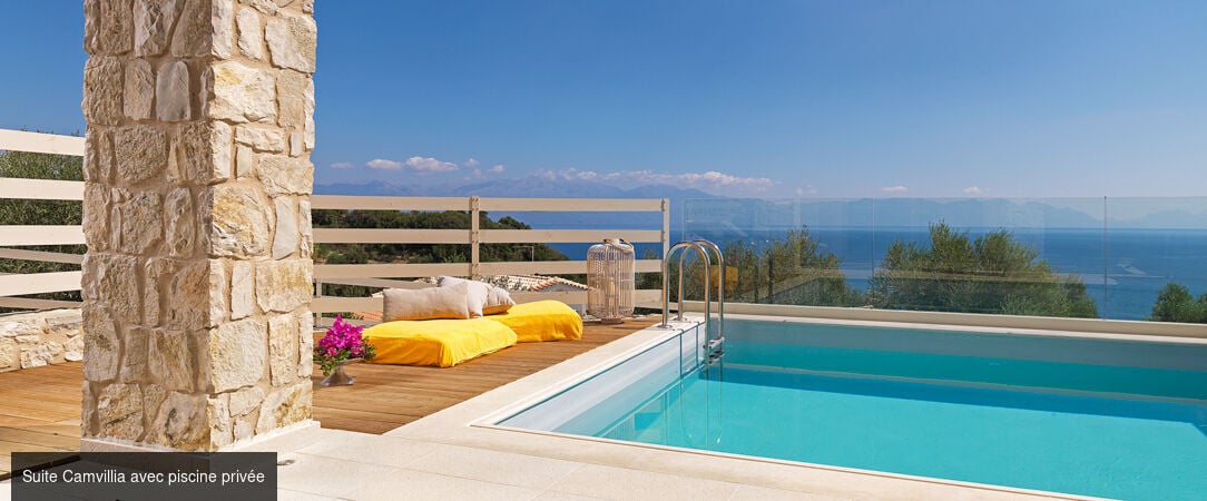 Camvillia Resort ★★★★★ - Vue sur le bleu de la mer Égée depuis un resort 5 étoiles. - Peloponnèse, Grèce