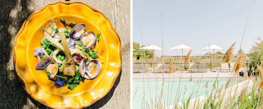 Les Arnelles ★★★★ - Vivez l’expérience d’un menu en 4 temps (mise en bouche, entrée, plat, dessert)  inclus pour faire de votre séjour une véritable parenthèse culinaire. - Camargue, France