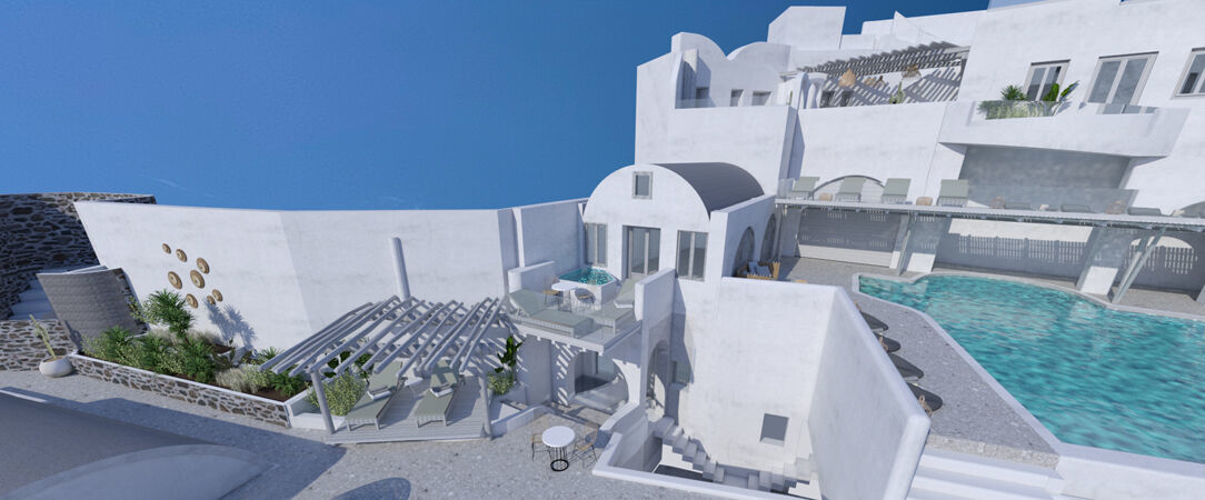 Hom Santorini ★★★★ - La maison idéale pour une échappée îlienne en bleu & blanc à Santorin. - Santorin, Grèce