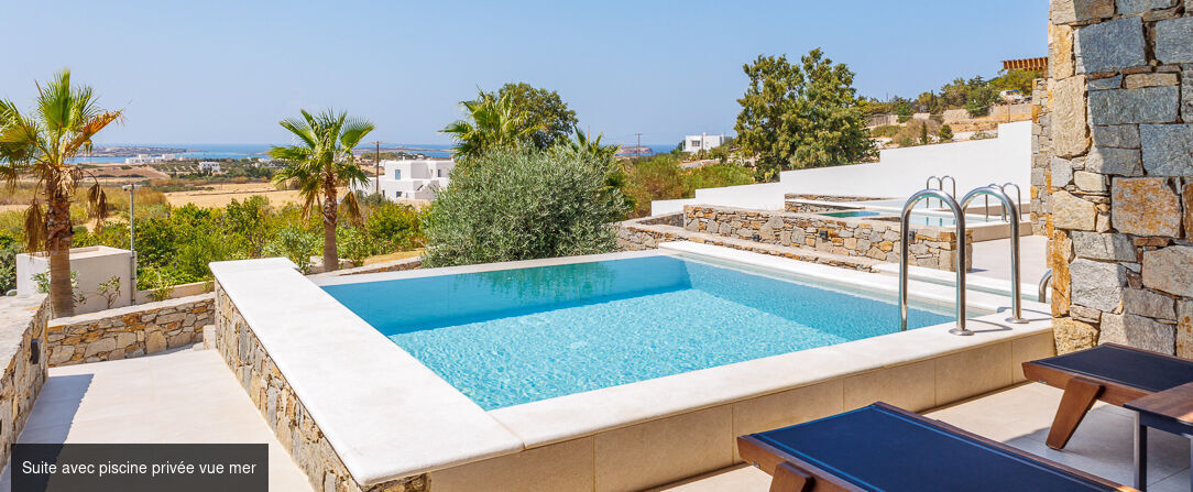 Kouros Blanc Paros ★★★★★ - Cyclade : nouvel établissement très chic et balcon sur l’azur de l’Égée. - Paros, Grèce