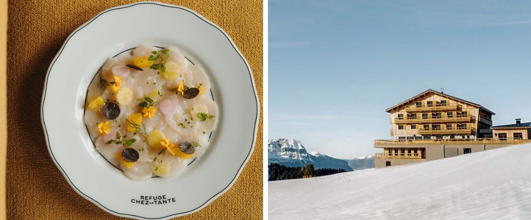 Le Refuge Chez La Tante - Mont d'Arbois - Vivez l’expérience d’un menu 3 plats inclus pour faire de votre séjour une véritable parenthèse culinaire. - Saint-Gervais-les-Bains, France