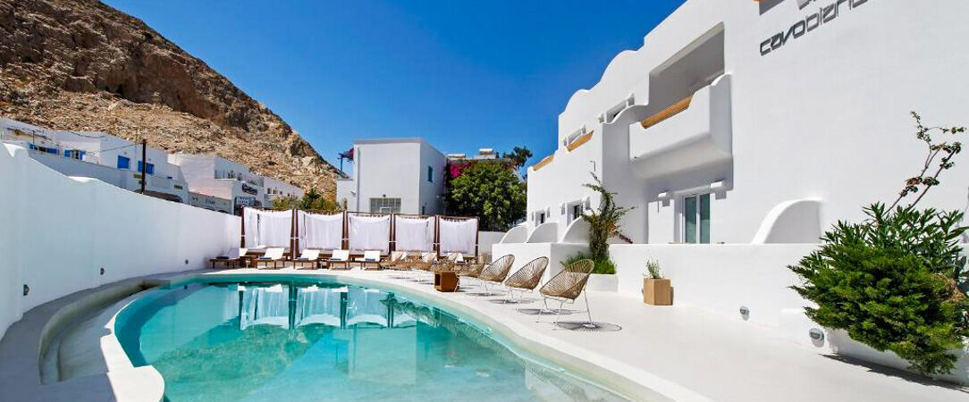 Cavo Bianco Boutique Hotel & Spa ★★★★★ - Écrin blanc cycladique face à une plage noire de Santorin. - Santorin, Grèce