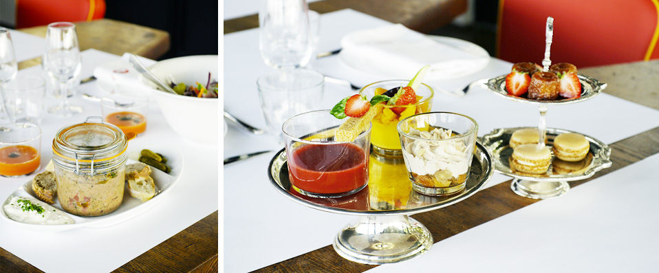 L'Ermitage Hôtel ★★★★ Cuisine à manger - Pause avec vue panoramique sur Lyon et ses Monts d’Or. - Région de Lyon, France