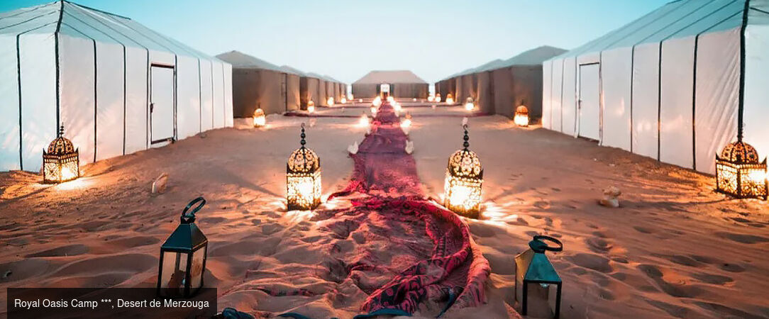 Grand Tour Impérial & aventure dans le désert - Circuit privatif de 9 nuits à travers les cités impériales du Maroc, des montagnes de l’Atlas aux dunes dorées du Sahara, jusqu’à la fascinante Marrakech. - Maroc : Casablanca, Fès, désert du Sahara & Marrakech