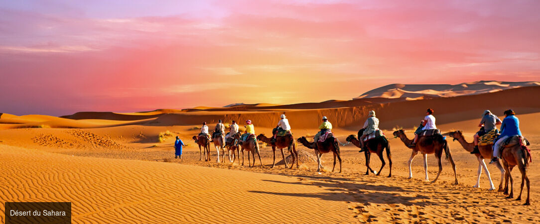 Grand Tour Impérial & aventure dans le désert - Circuit privatif de 9 nuits à travers les cités impériales du Maroc, des montagnes de l’Atlas aux dunes dorées du Sahara, jusqu’à la fascinante Marrakech. - Maroc : Casablanca, Fès, désert du Sahara & Marrakech