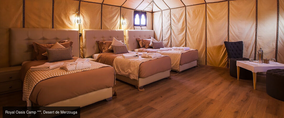 Grand Tour Impérial & aventure dans le désert - Circuit privatif de 9 nuits à travers les cités impériales du Maroc, des montagnes de l’Atlas aux dunes dorées du Sahara, jusqu’à la fascinante Marrakech. - Maroc : Rabat, Fès & Marrakech