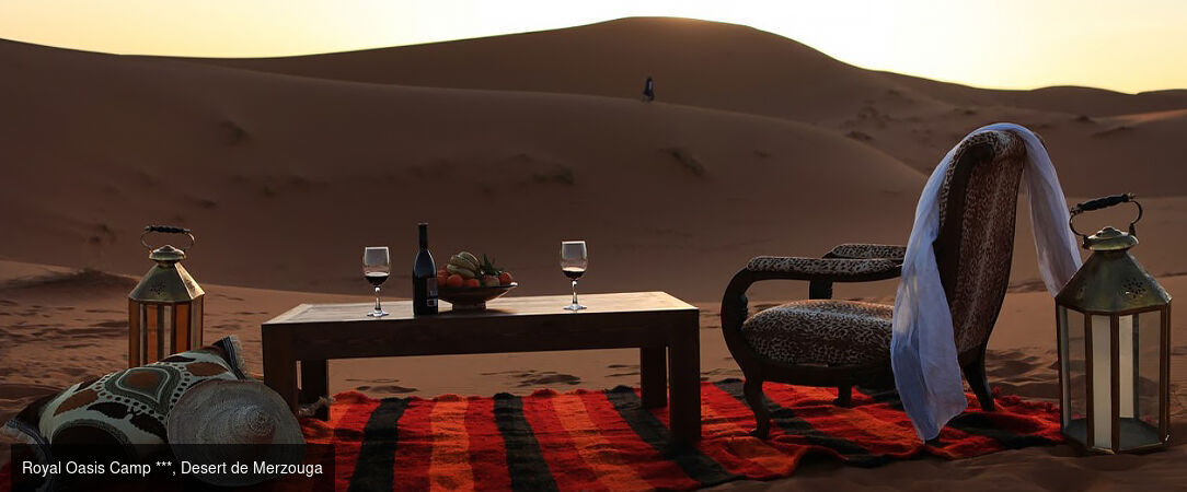 Grand Tour Impérial & aventure dans le désert - Circuit privatif de 9 nuits à travers les cités impériales du Maroc, des montagnes de l’Atlas aux dunes dorées du Sahara, jusqu’à la fascinante Marrakech. - Maroc : Rabat, Fès & Marrakech