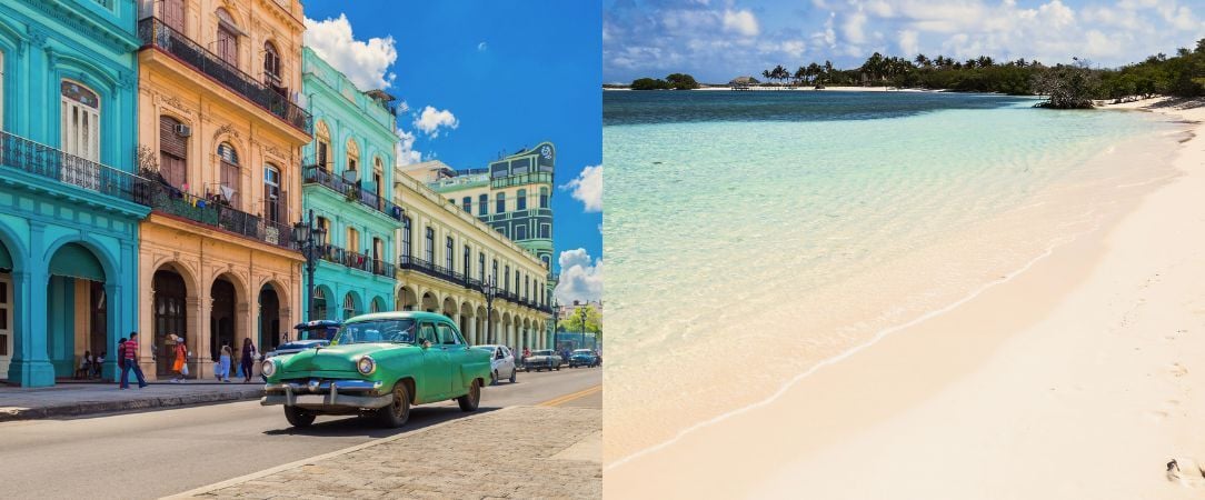 Rythmes cubains et lagons de Cayo Santa María - Combiné de 5 à 14 nuits entre l’effervescence de La Havane et les plages préservées de Cayo Santa María, pour vivre Cuba entre culture et douceur caribéenne. - Cuba : La Havane & Cayo Santa María