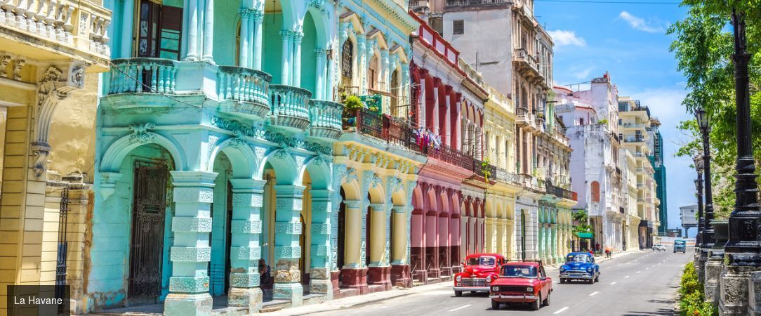 Culture cubaine & soleil des Caraïbes - Un combiné de 5 à 14 nuits en 2 temps, des merveilles culturelles cubaines à La Havane aux plages de rêves sous le soleil des Caraïbes. - Cuba : La Havane & Varadero