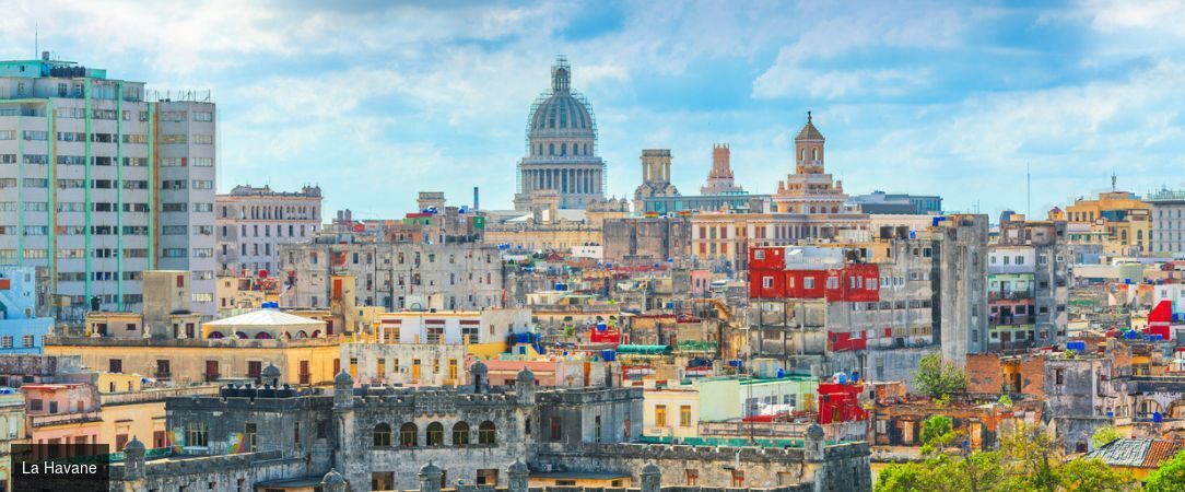 Culture cubaine & soleil des Caraïbes - Un combiné de 5 à 14 nuits en 2 temps, des merveilles culturelles cubaines à La Havane aux plages de rêves sous le soleil des Caraïbes. - Cuba : La Havane & Varadero