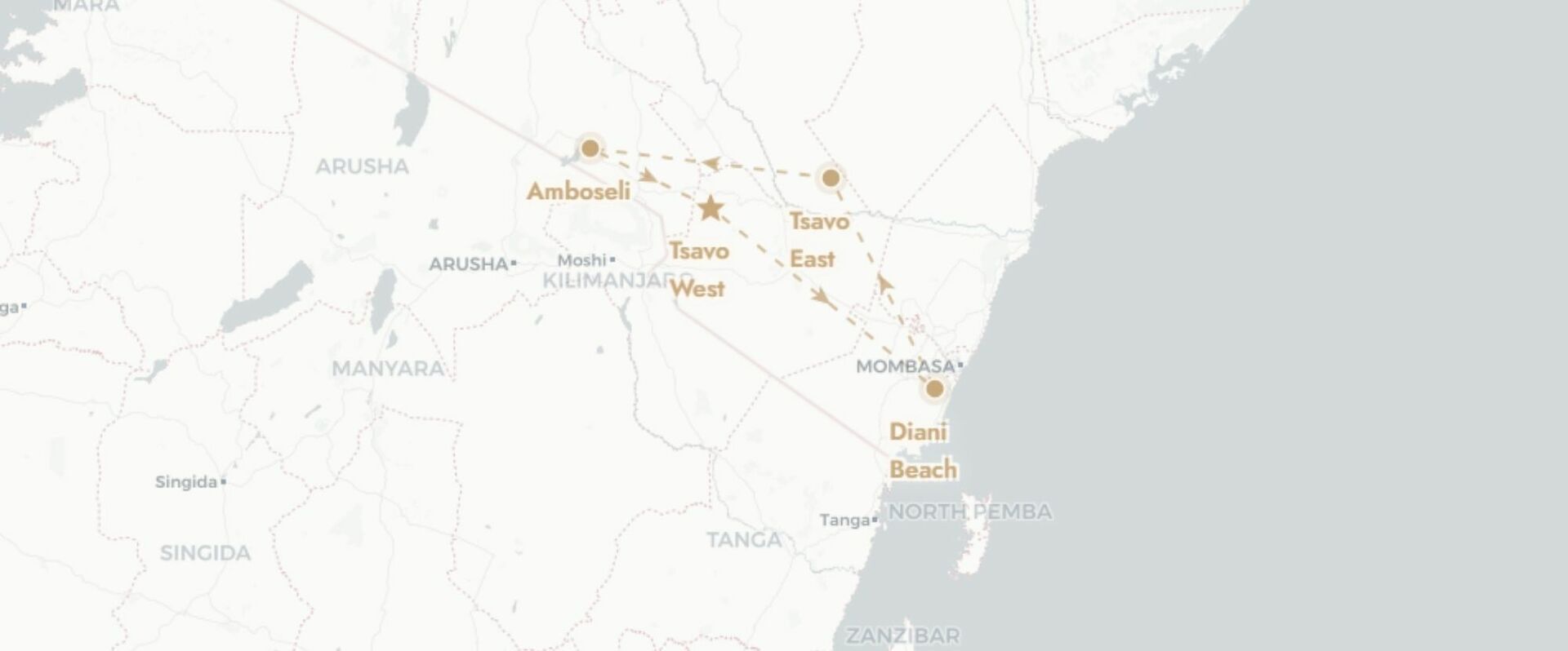 De la savane aux rivages de Diani Beach - Séjour de 10 nuits alliant 3 nuits de safari dans les parcs de Tsavo et d'Amboseli à une semaine de détente en All Inclusive sur la plage de Diani Beach. - Kenya
