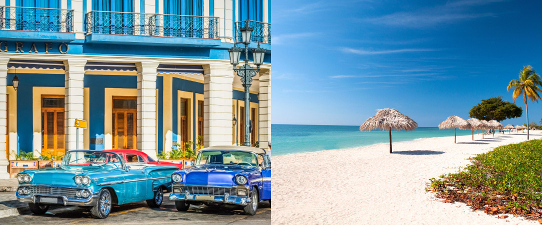 De la Havane à Varadero, découvrez Cuba, la perle des Caraïbes - Combiné de 7, 9 à 10, 12 ou 14 nuits : découvrez les deux faces d’une île merveilleuse dans des adresses 5 étoiles. - Cuba : La Havane & Varadero