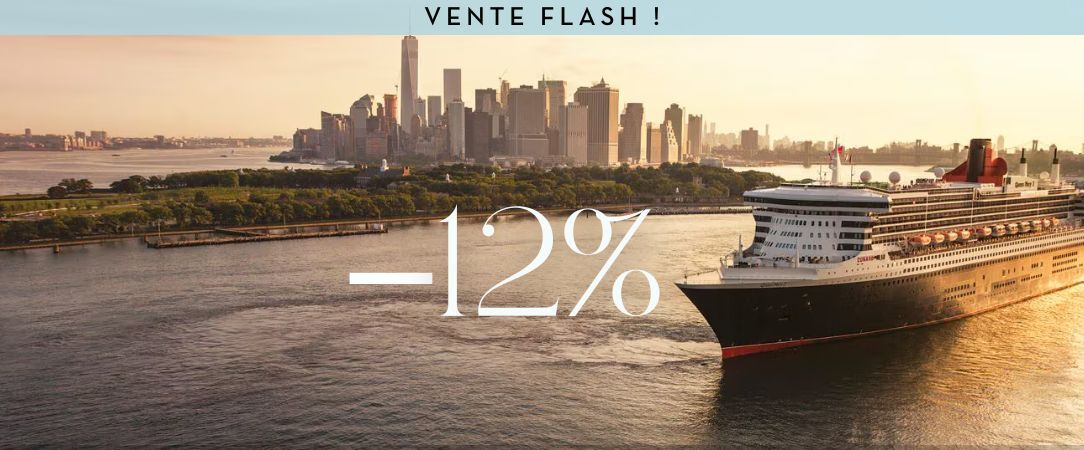 Croisière Transatlantique sur le mythique Queen Mary 2 - Croisière transatlantique de 7 nuits à bord du Queen Mary 2, entre Southampton et New York, entre élégance, culture & détente. - Transatlantique : de Londres à New York