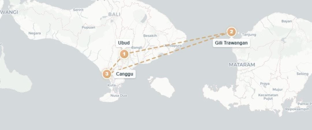 Triptyque de rêve en Indonésie - Combiné de 7 à 18 nuits d’Ubud à Canggu via Gili Trawangan, l’Indonésie entre nature, plages et douceur de vivre. - Indonésie : Ubud, Gili Trawangan & Canggu