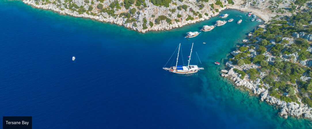 Croisière en goélette le long de la côte Lycienne turque - Croisière de 7 nuits le long des côtes turquoise de la Turquie, entre cités antiques et criques secrètes, au fil des eaux limpides de Méditerranée. - Turquie : de Kemer à Kekova