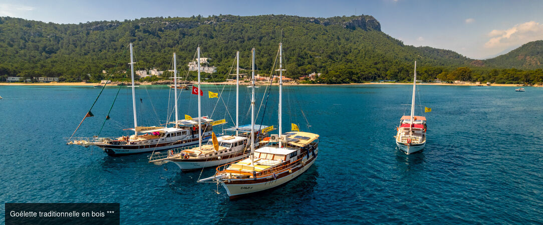 Croisière en goélette le long de la côte Lycienne turque - Croisière de 7 nuits le long des côtes turquoise de la Turquie, entre cités antiques et criques secrètes, au fil des eaux limpides de Méditerranée. - Turquie : de Kemer à Kekova