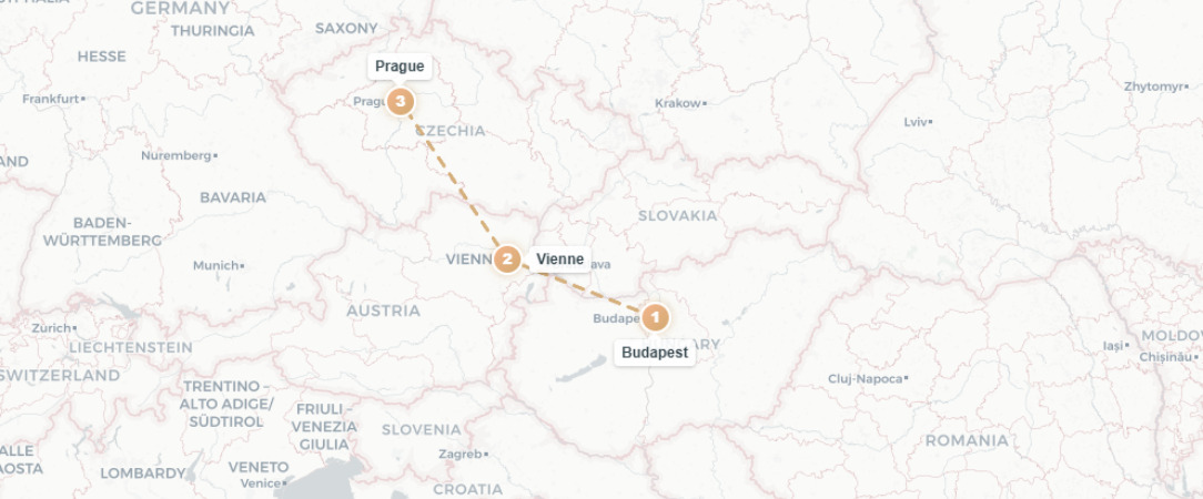 Le trio impérial en train - Circuit en train de 8 nuits dans la féérie des fêtes de fin d’année entre Vienne, Prague et Budapest. - Budapest, Vienne & Prague