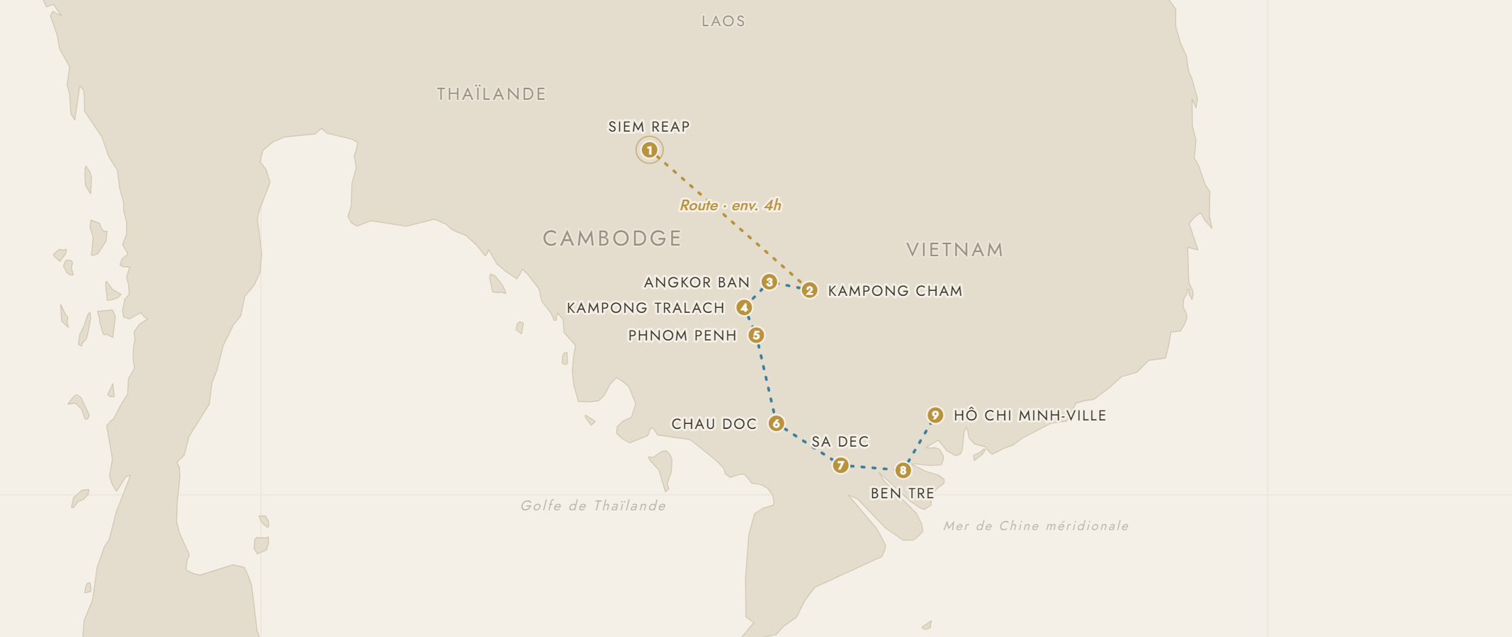 Croisière au fil du Mékong, du Cambodge au Vietnam - Croisière de 11 nuits, des temples d'Angkor aux ruelles de Saigon, au fil du Mékong. - Cambodge & Vietnam