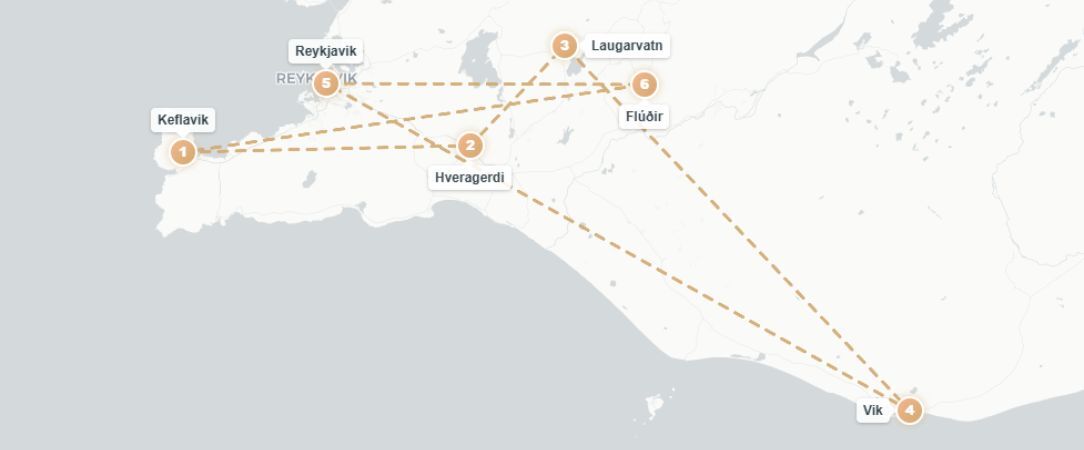 Magie boréale en terres islandaises - Circuit accompagné de 8 jours à la découverte des cascades, glaciers et geysers de l’Islande, avec nuits dédiées à l’observation des aurores boréales. - Islande : Côte Sud & Reykjavik