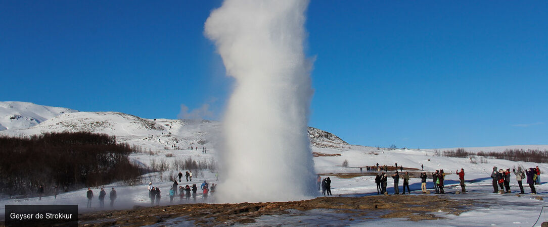 Magie boréale en terres islandaises - Circuit accompagné de 8 jours à la découverte des cascades, glaciers et geysers de l’Islande, avec nuits dédiées à l’observation des aurores boréales. - Islande : Côte Sud & Reykjavik