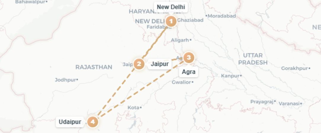 Splendeurs du Triangle d'Or avec extension à Udaipur - Circuit privé de 6 ou 8 nuits au cœur du Triangle d’Or, entre Delhi, Jaipur et Agra, avec extension possible à Udaipur, la « Venise de l’Orient ». - Inde : de New Delhi à Udaipur