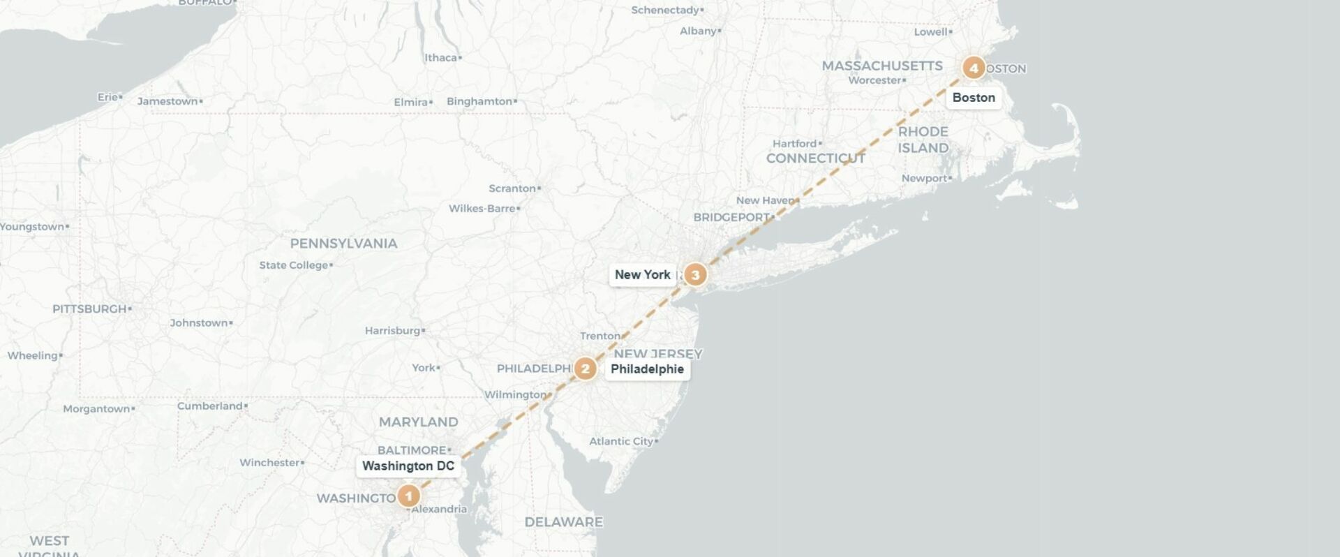 Cap sur l'Est Américain en train - Circuit de 10 jours en train à travers quatre villes légendaires de la côte Est américaine, entre histoire, culture et énergie urbaine. - États-Unis : Washington, Philadelphie, New York & Boston