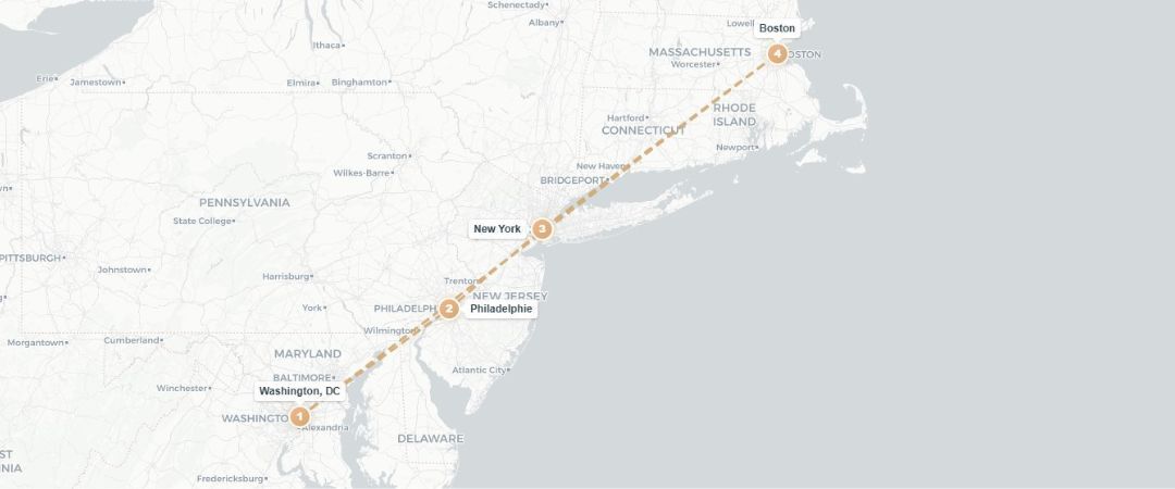 Cap sur l'Est Américain en train -  - États-Unis : Washington, Philadelphie, New York & Boston