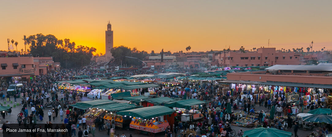 Escapade marocaine, de Marrakech au Sahara - Circuit privatif de 7 nuits, de Marrakech aux dunes dorées de Merzouga, entre kasbahs, vallées, palmeraies et nuit sous les étoiles. - Maroc : Marrakech, Ouarzazate & Sahara