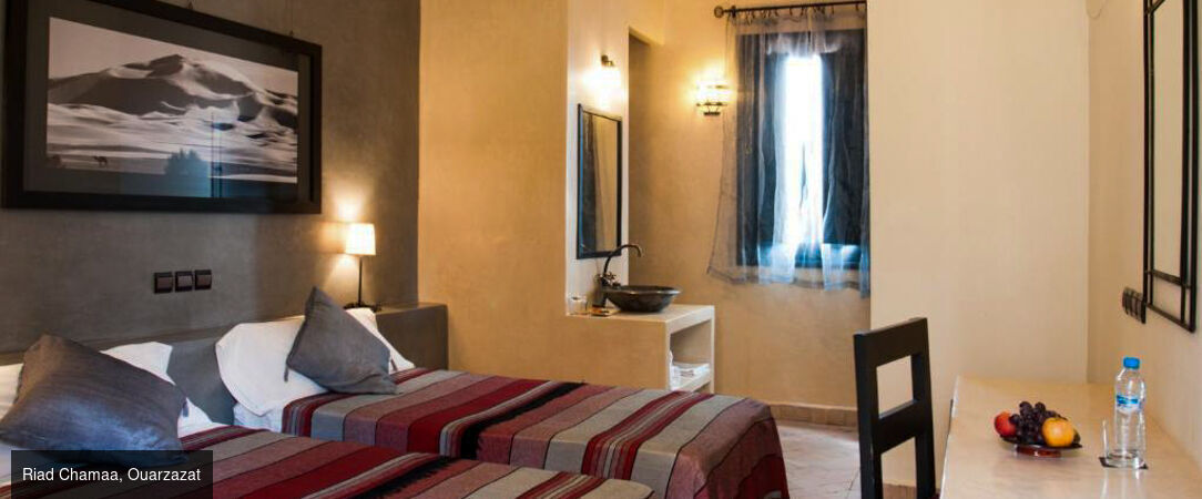 Escapade marocaine, de Marrakech au Sahara - Circuit privatif de 7 nuits, de Marrakech aux dunes dorées de Merzouga, entre kasbahs, vallées, palmeraies et nuit sous les étoiles. - Maroc : Marrakech, Ouarzazate & Sahara