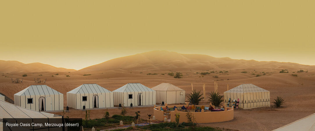 Escapade marocaine, de Marrakech au Sahara - Circuit privatif de 7 nuits, de Marrakech aux dunes dorées de Merzouga, entre kasbahs, vallées, palmeraies et nuit sous les étoiles. - Maroc : Marrakech, Ouarzazate & Sahara