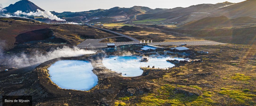 Islande : sources chaudes et routes arctiques - Autotour de 5 nuits en Islande, au cœur de l’hiver, entre bains géothermiques, fjords enneigés et paysages lunaires, sur les routes du nord jusqu’au cercle arctique. - Islande : de Reykjavik au Akureyri