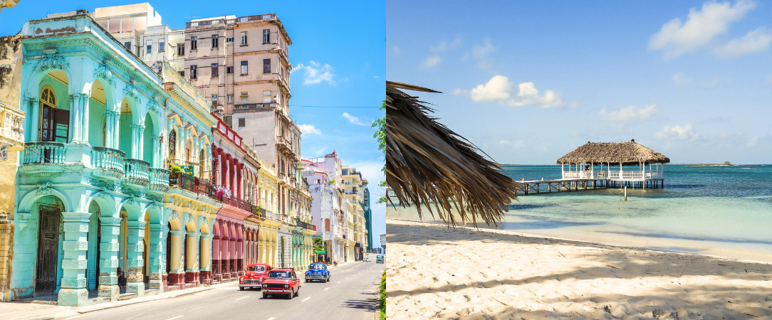 De la Havane à Cayo Santa María, entre charme et lagon - Un combiné de 7 à 14 nuits à la découverte du charme colonial de la Havane et des plages turquoise de Cayo Santa Maria, entre culture, douceur et farniente caribéen. - Cuba : La Havane & Cayo Santa María