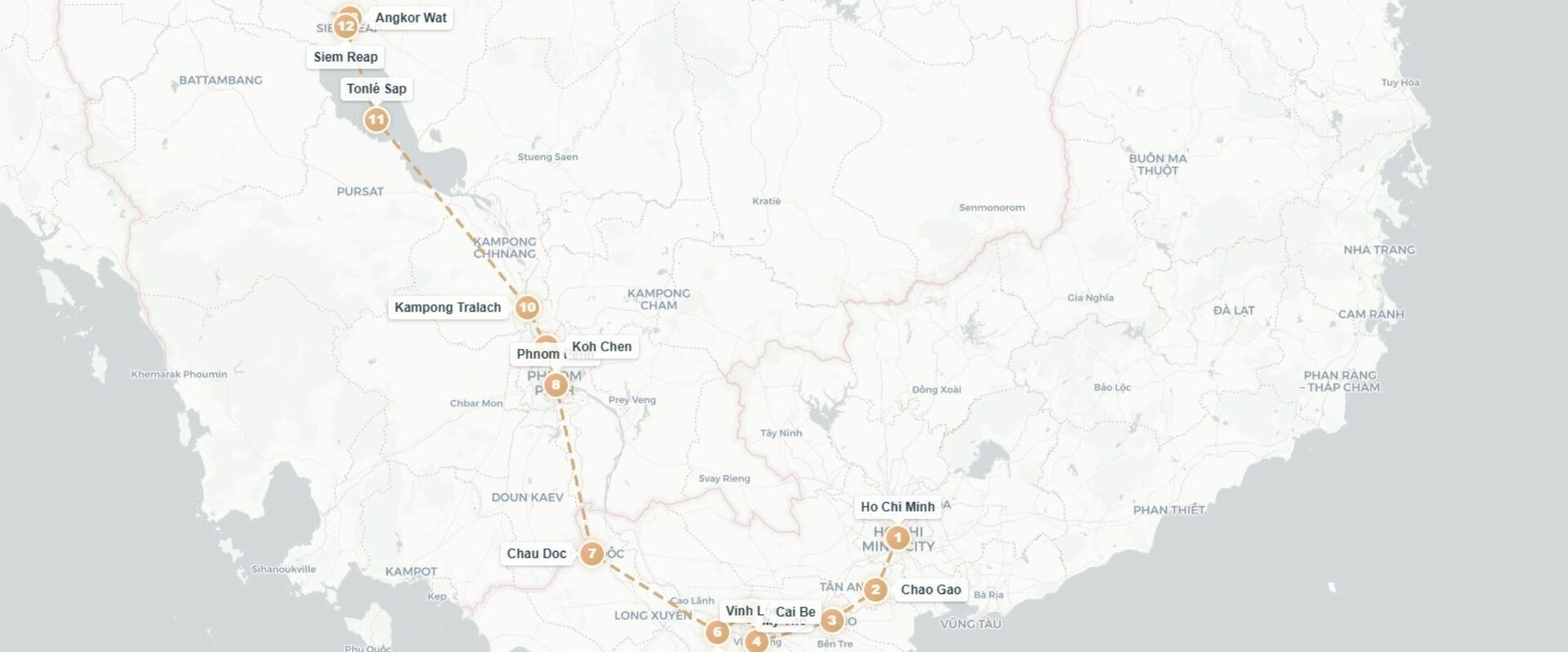 Du delta du Mékong aux temples d’Angkor - Croisière de 12 nuits de Hô Chi Minh-Ville à Siem Reap, entre villages flottants, pagodes, marchés animés et splendeurs khmères d’Angkor. - Vietnam & Cambodge