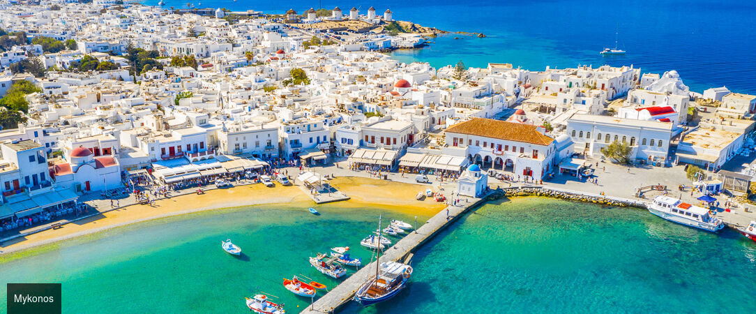 Joyaux emblématiques des Cyclades - Combiné de 7, 9 ou 11 nuits entre Santorin, Naxos et Mykonos, charme insulaire, découverte de paysages d’exception et ambiances uniques. - Grèce : Santorin, Mykonos, Naxos