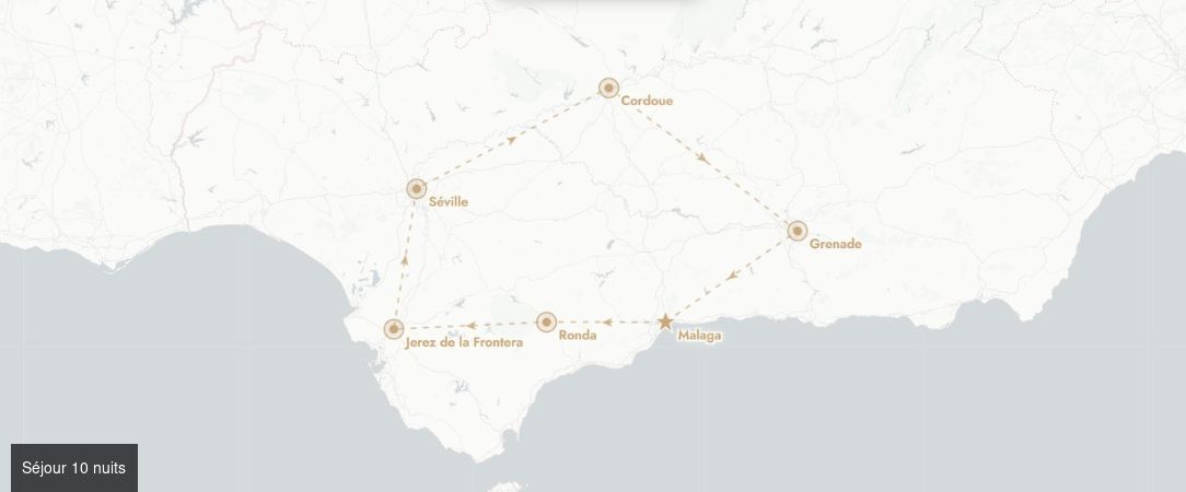 Palais et villages blancs sous le soleil d’Andalousie - Autotour de 5, 7 ou 10 nuits à la découverte des trésors andalous, de Malaga à Séville, entre héritage mauresque, culture vibrante et art de vivre méditerranéen. - Andalousie : de Malaga à Séville