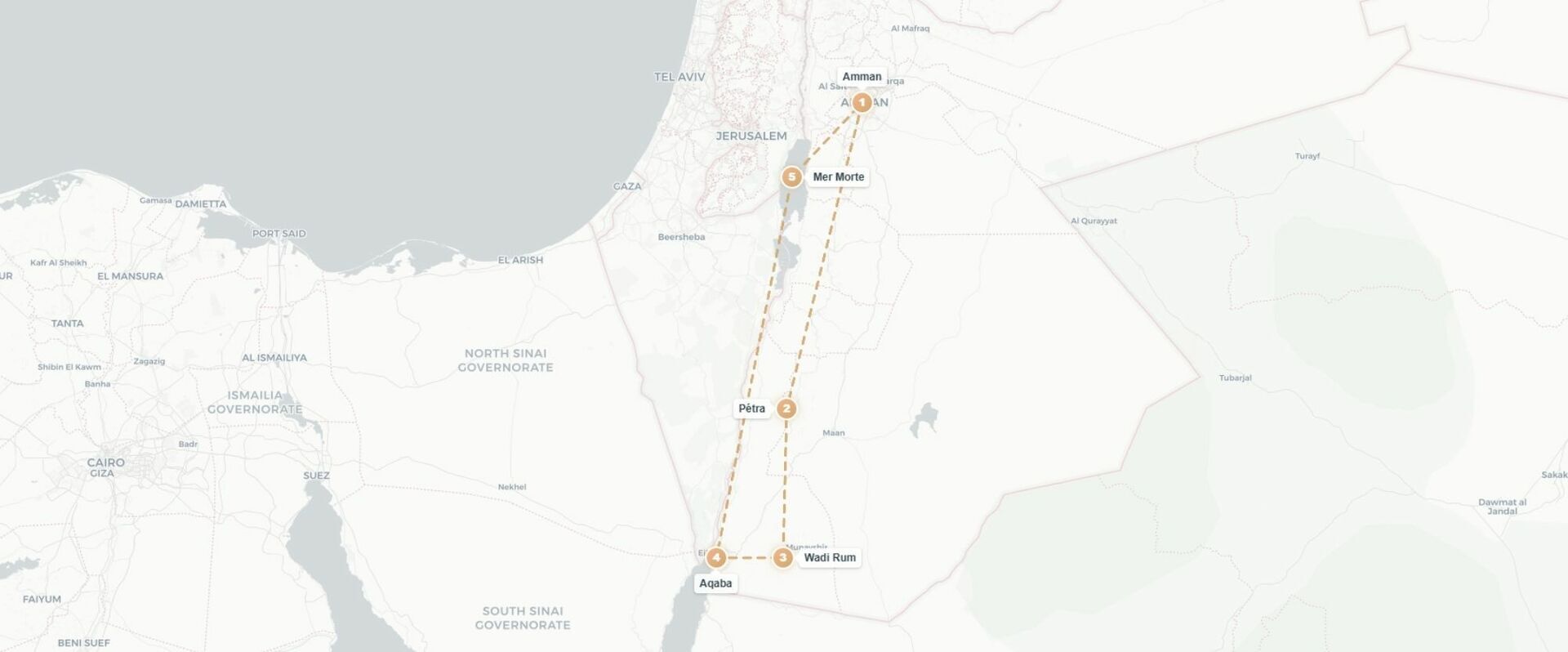 Paysages mythiques de la Jordanie - Circuit groupé de 7 nuits entre cités antiques, désert et rivages. - Jordanie : Amman, Pétra, Wadi Rum, Aqaba & Mer Morte
