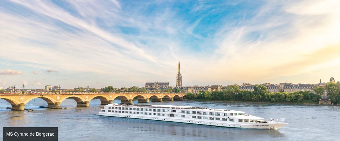 Croisière au cœur de Bordeaux et sa région - Croisière de 5 nuits au fil de la Garonne et de la Dordogne, entre citadelles classées, bastides médiévales et vignobles d’exception. - France : Bordeaux et vallée de la Gironde