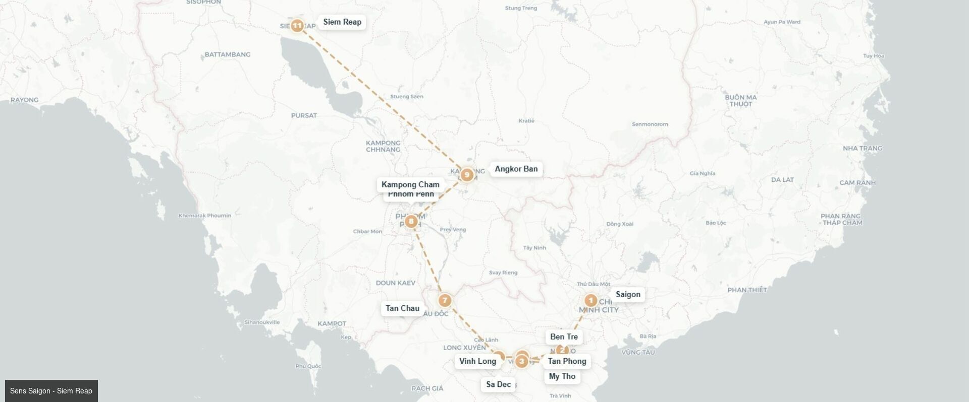 Le Mékong, rêve et élégance avec Rivages du Monde ★★★★★ - Croisière de 11 nuits entre le Cambodge et le Vietnam à bord du Mekong Romance *****, de Saïgon aux temples d’Angkor ou d’Angkor à Saïgon. - Cambodge & Vietnam : Angkor, Mékong & Saïgon