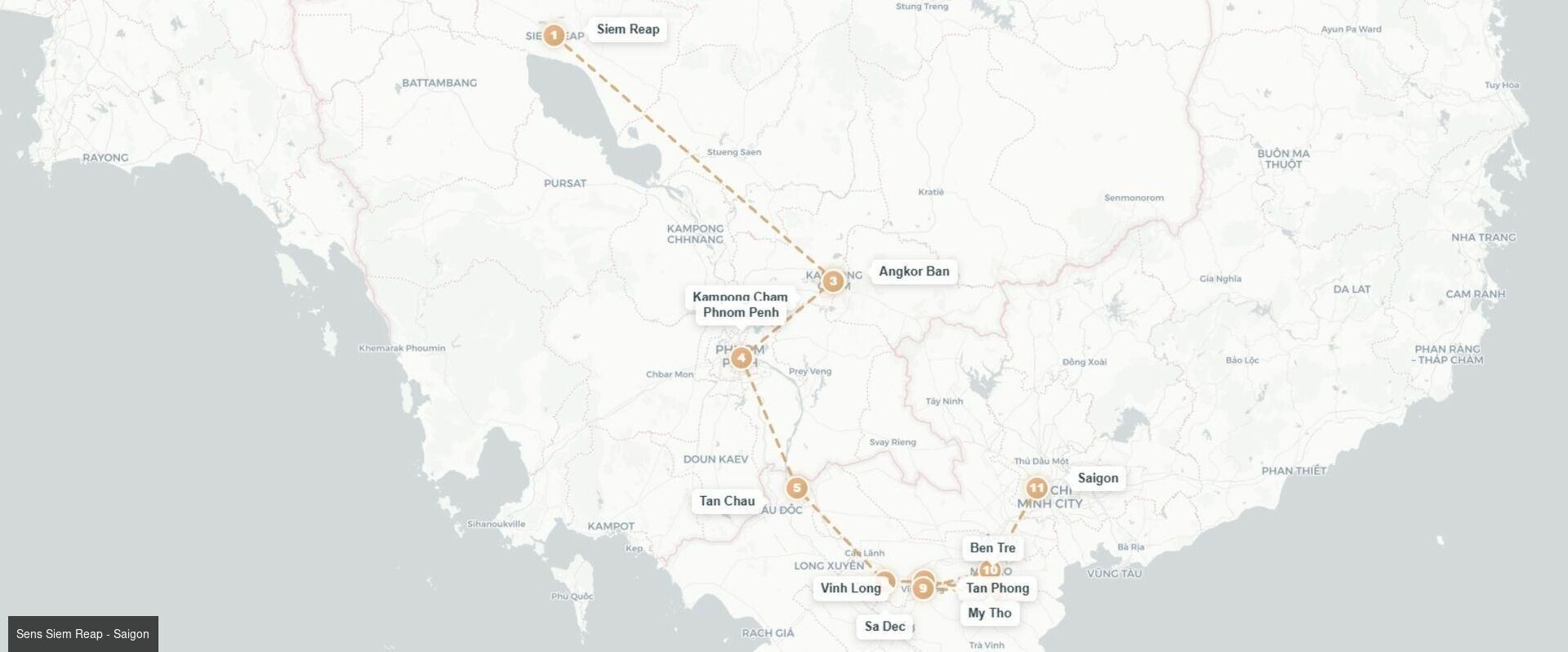 Le Mékong, rêve et élégance avec Rivages du Monde ★★★★★ - Croisière de 11 nuits entre le Cambodge et le Vietnam à bord du Mekong Romance *****, de Saïgon aux temples d’Angkor ou d’Angkor à Saïgon. - Cambodge & Vietnam : Angkor, Mékong & Saïgon