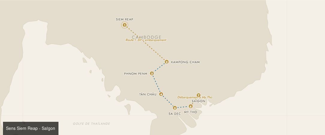 Le Mékong, rêve et élégance avec Rivages du Monde ★★★★★ - Croisière de 11 nuits Rivages du Monde à bord du R/V Mekong Romance - Cambodge & Vietnam : Angkor, Mékong & Saïgon