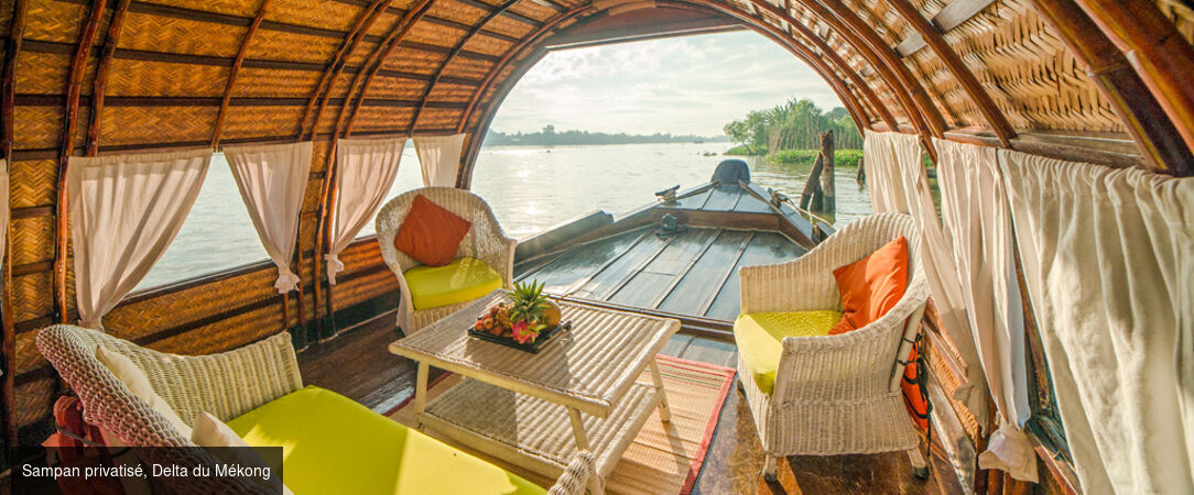 Sérénade du Mékong avec croisière à bord d'un Sampan privatisé - Circuit privatif : un voyage raffiné au fil de l’eau, entre charme authentique, nature luxuriante et traditions vietnamiennes. - Vietnam