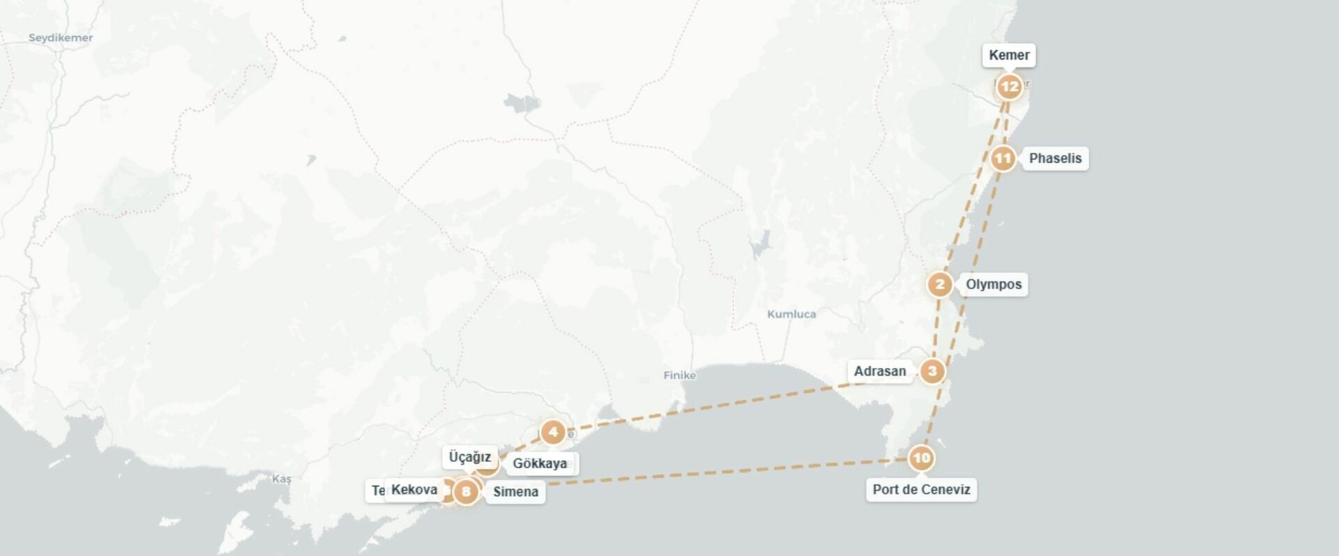 Croisière en goélette le long de la côte Lycienne turque -  - Turquie : de Kemer à Kekova