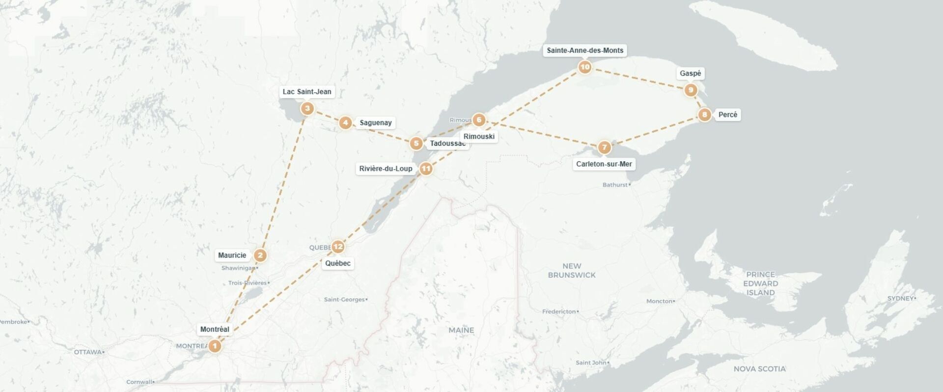 Le Québec côté mer : De Montréal à la Gaspésie - Autotour de 14 nuits à la découverte des plus beaux paysages du Québec, entre fjords majestueux, villages maritimes et parcs nationaux d’exception. - Québec, Canada