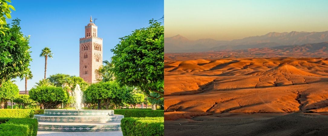Marrakech et Agafay, deux visages du Maroc - Combiné de 5 à 10 nuits entre l'effervescence de Marrakech et le silence minéral du désert d'Agafay - Maroc : Marrakech & Désert d'Agafay