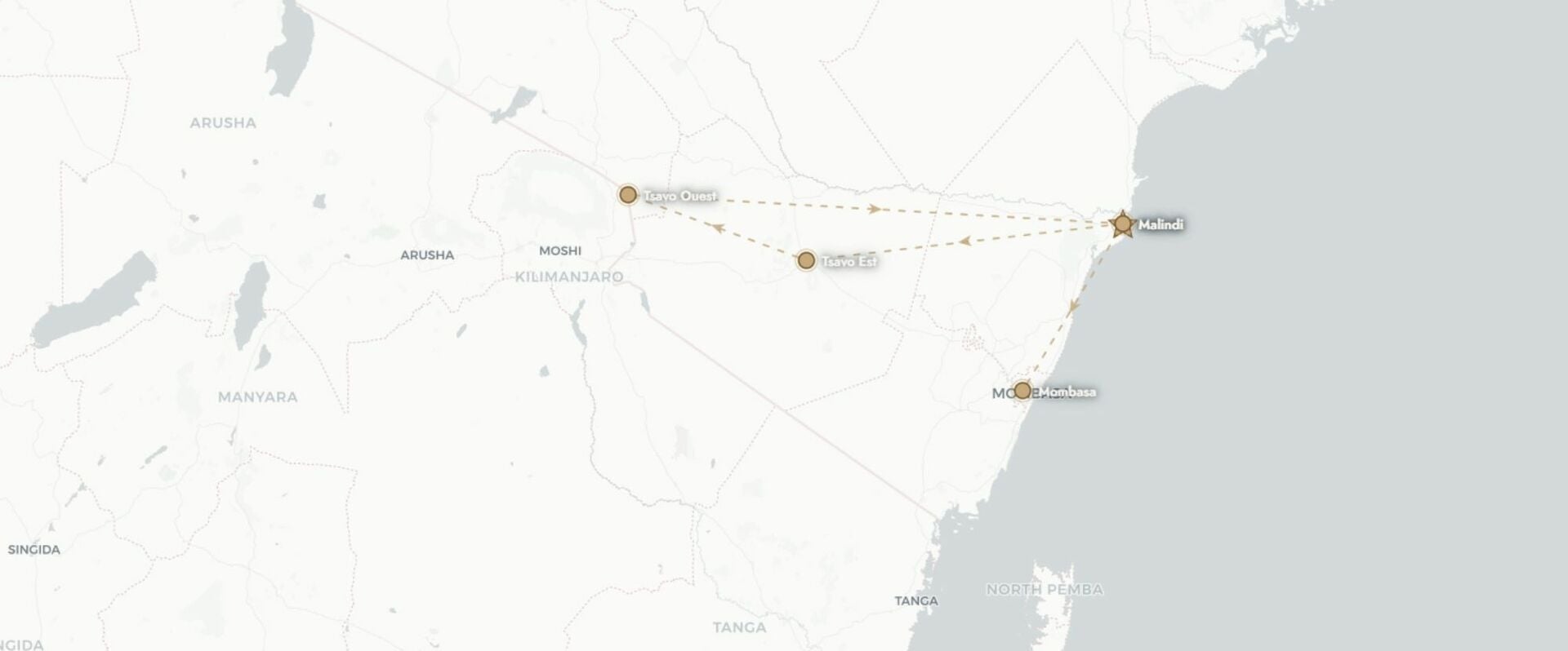 Safari au Kenya & rivages de l'océan Indien - Safari de 7 à 14 nuits entre les savanes sauvages du parc de Tsavo et les plages immaculées de Malindi. - Kenya