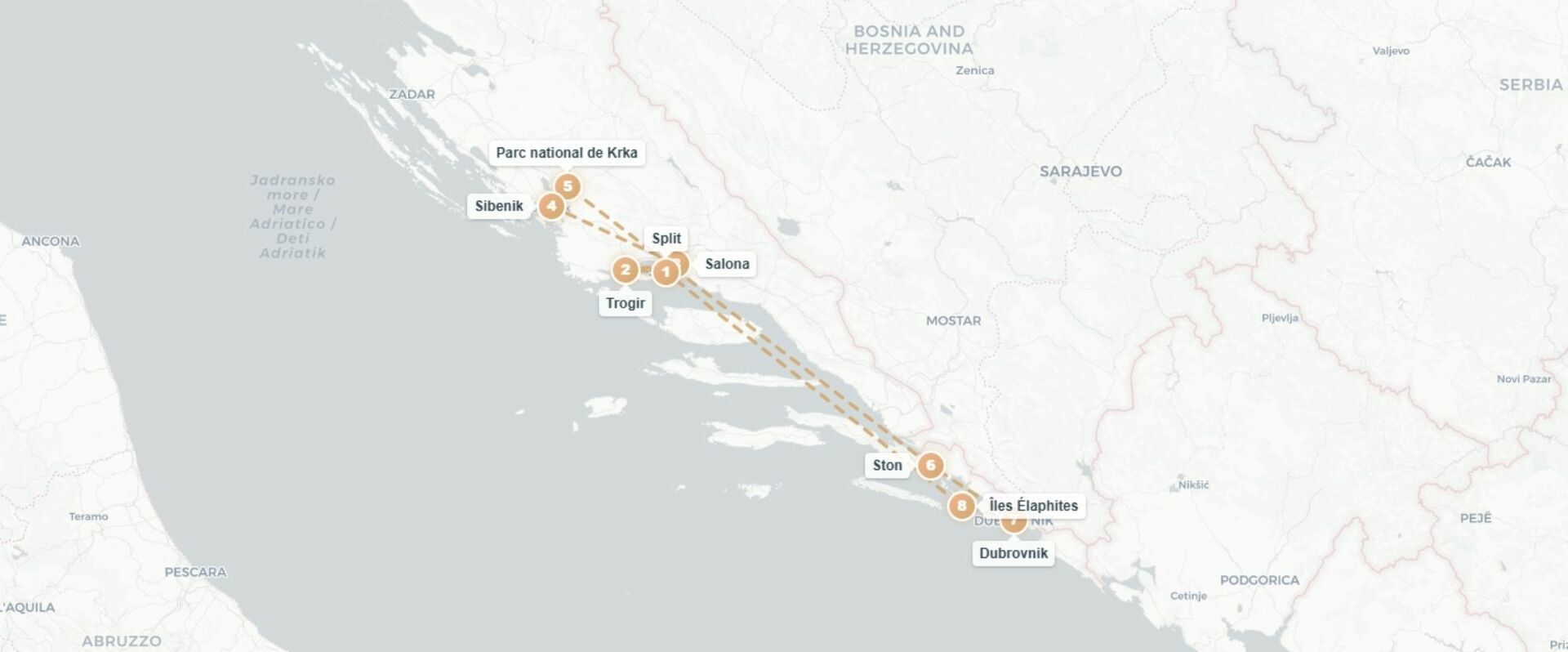 Aventure en voiture sur la côte dalmate - Autotour de 7 nuits à travers la Dalmatie, entre cités historiques classées à l’UNESCO et paysages naturels de la côte adriatique. - Croatie : Dalmatie & côte adriatique