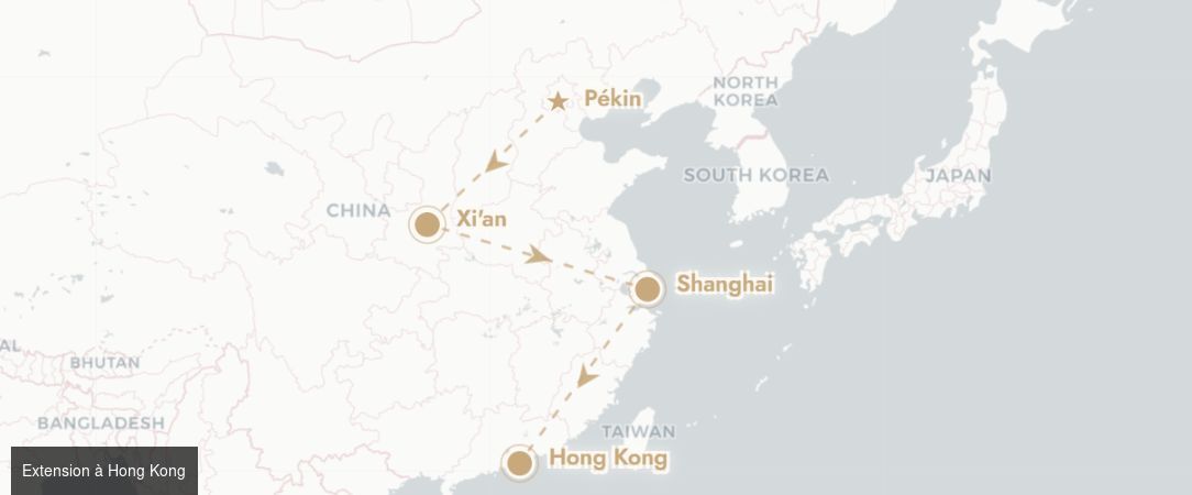 Métropoles de Chine et Escapade à Hong Kong - Circuit de 10 ou 12 nuits à travers les grandes métropoles et les trésors millénaires de la Chine, de la Grande Muraille aux canaux de Suzhou avec extension possible à Hong Kong. - Chine : Pékin, Xi'an, Shanghai & Hong Kong