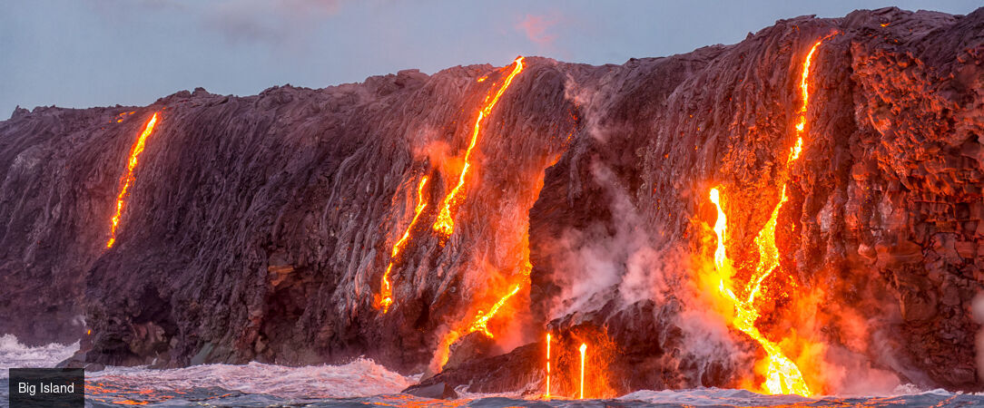 Grand tour d'Hawaii, de Waikiki aux volcans de la Big Island - Autotour de 12 nuits à travers les quatre îles emblématiques d'Hawaii, entre plages dorées, falaises vertigineuses et parcs volcaniques. - Hawaii : Honolulu à Big Island